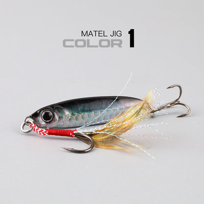 1 unidade isca artificial de metal Jig 7g 10g 15g 20g 25g 30g Isca de pesca Shore Casting Jigging Isca de pesca de água salgada Shore Casting