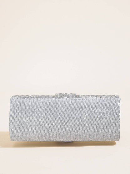 Luxury Glitter Evening Handbag, Rhinestone Evening Bag, Elegant Shiny Banquet Purse