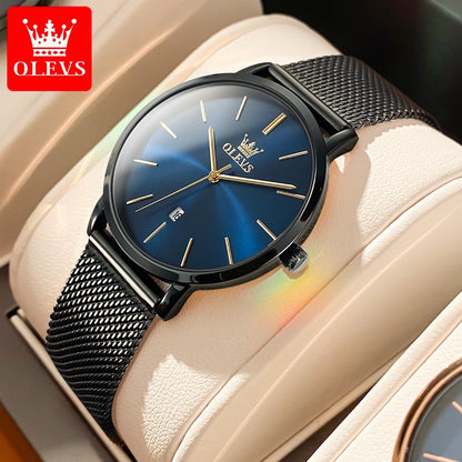 OLEVS 5869 Women Watch Fashion Simple Ultra Thin 6.5mm Quartz Women's Watch Top Brand Calendar Waterproof Women Luxury Watch