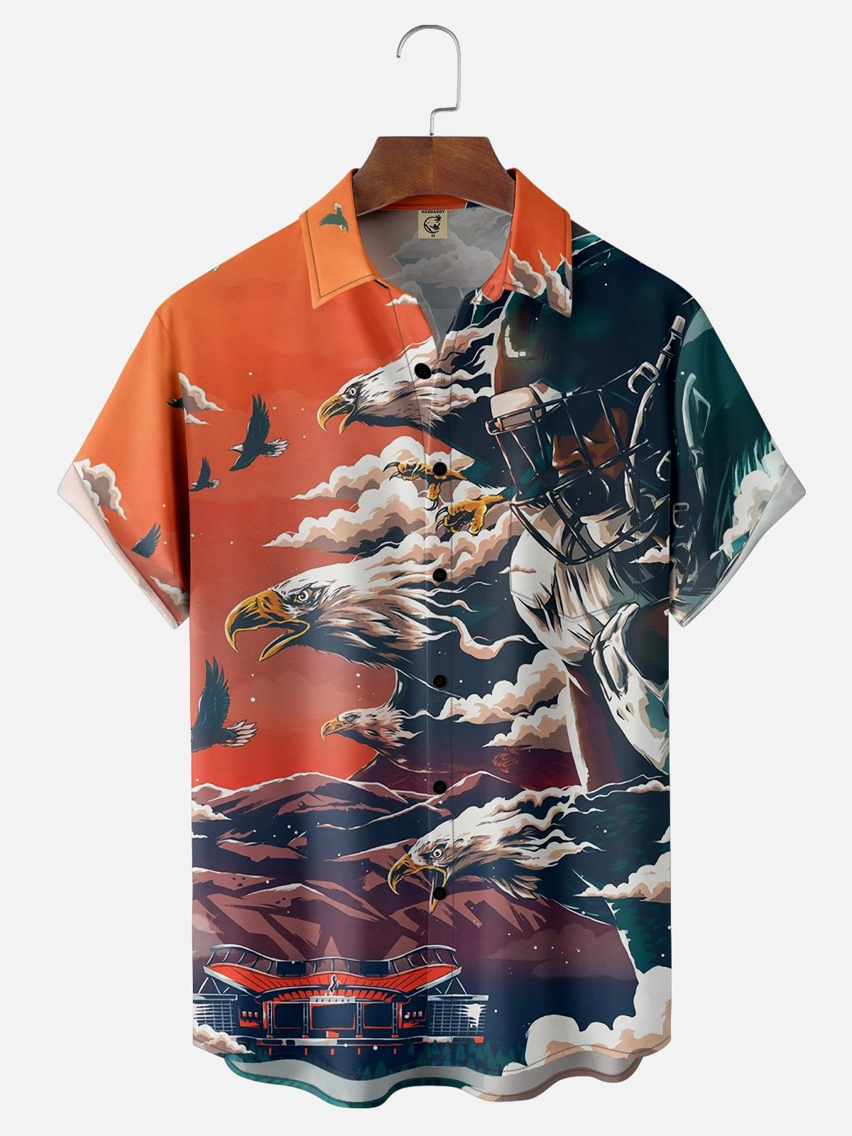 Men's Retro Short Sleeve Shirt Summer Casual Fun Hawaiian Ukiyoe Kitten Fishing Shark Print Lapel Short Sleeve Shirt