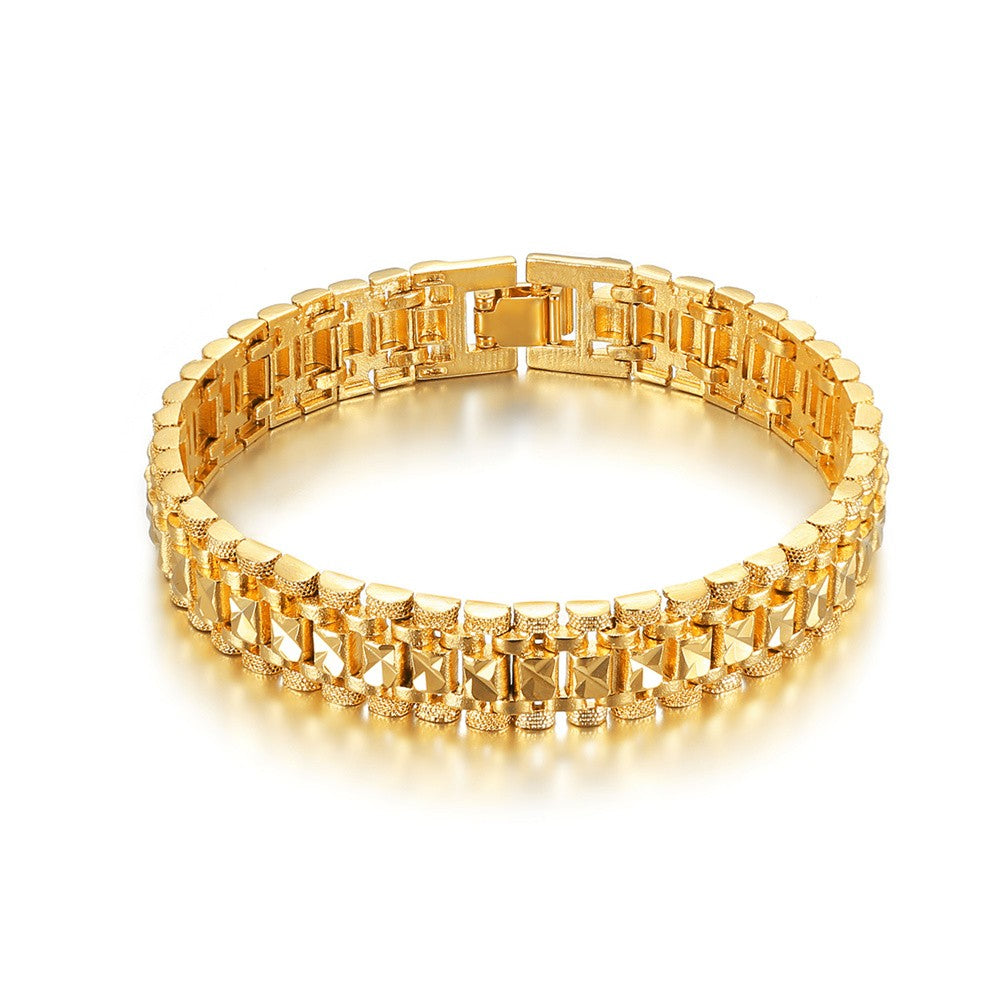 Pulseiras Masculinas de Elo Grosso Pulseira Masculina Atacado 2021 Corrente de Elo Cor Ouro Para Homens Mulheres Joias