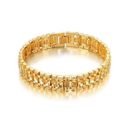 Pulseiras Masculinas de Elo Grosso Pulseira Masculina Atacado 2021 Corrente de Elo Cor Ouro Para Homens Mulheres Joias