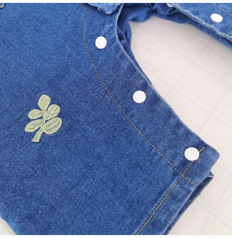 Macacões de Bebê IENENS Roupinhas de Recém-nascidos Macacão Jeans Peça Única 0-18 Meses Menino Menina Roupas Macias Roupas Infantis
