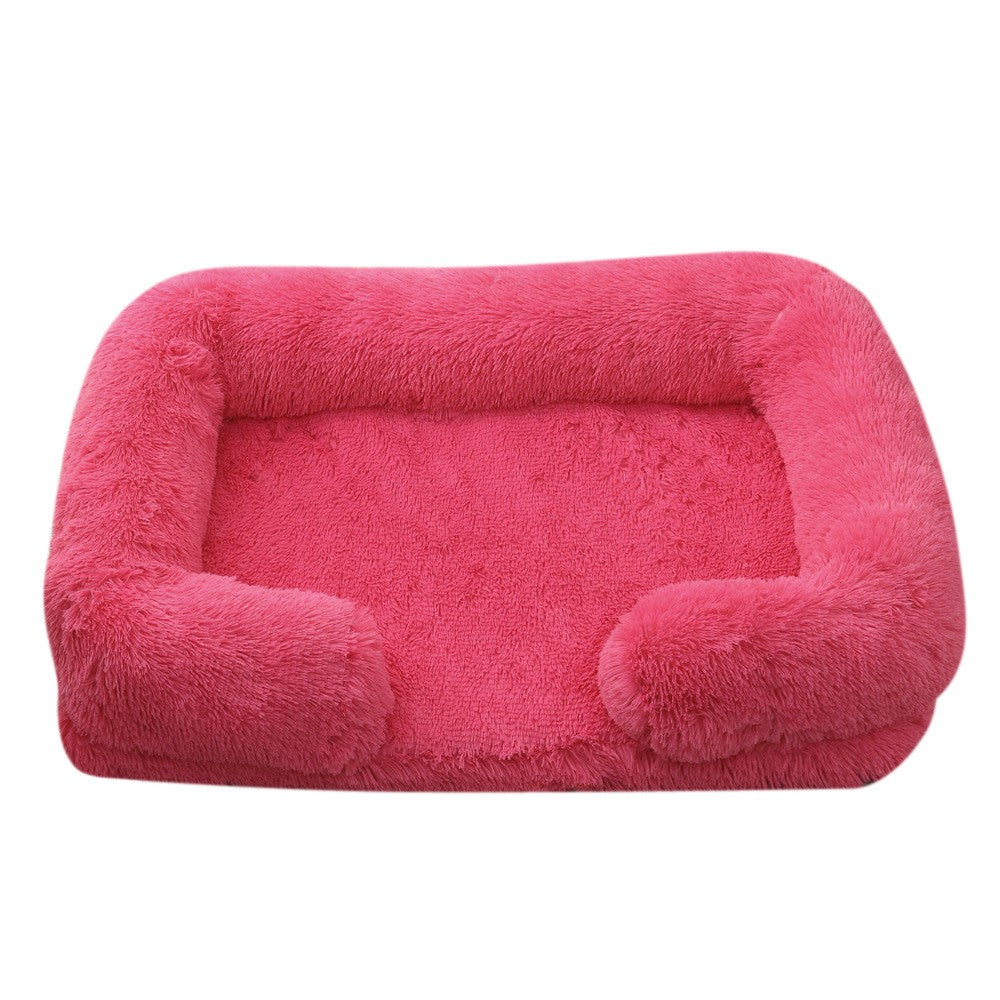 Ninho de Animais de Estimação Circular Longo de Pelúcia de Inverno, Cama para Cachorro, Cama para Gato, Almofada Macia para Animais de Estimação, Suprimentos para Animais de Estimação