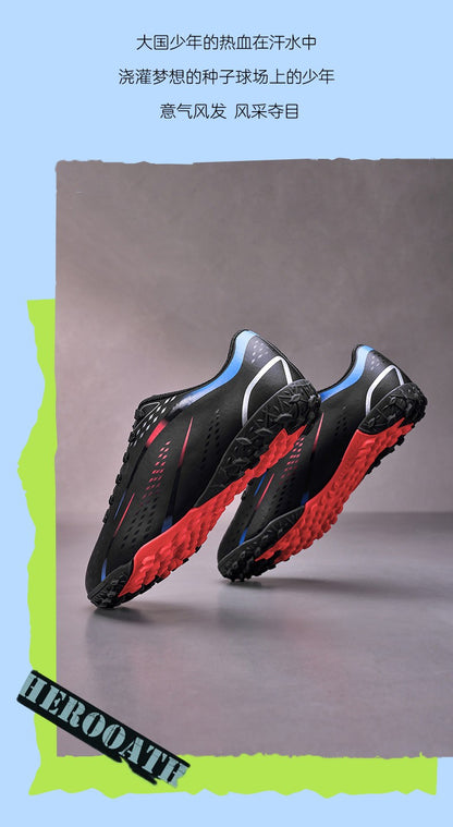 Men Indoor Football Field Boots Fast Non-Slip Football Shoes Training TF Soccer Shoes Society Cleats Sneaker Professional Unisex