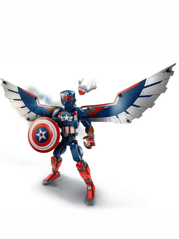 Lego Marvel Série 76296 Novo Capitão América Modelo Infantil Educacional Montado Bloco de Construção Brinquedo de Presente