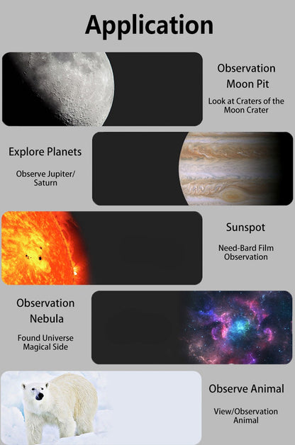 30070 Telescópio Astronômico Profissional Monocular HD Prisma Bak4 Observação de Estrelas O Melhor Presente para Observação da Lua