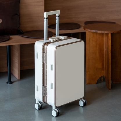 Nova Mala de Alta Qualidade 20" de Bordo para Viagem Trolley Bag Estrutura de Alumínio Atualizada com Trava Bagagem de Rodinhas Material ABS+PC