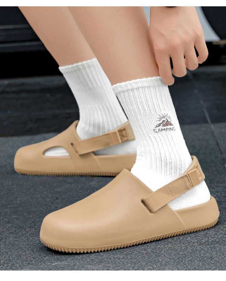 2025 New Casual EVA Sandal Men'S Non-Slip Flip-Flop Mule Design Comfortable Breathable Slip-On Lazy Shoes Adults Home Slippers