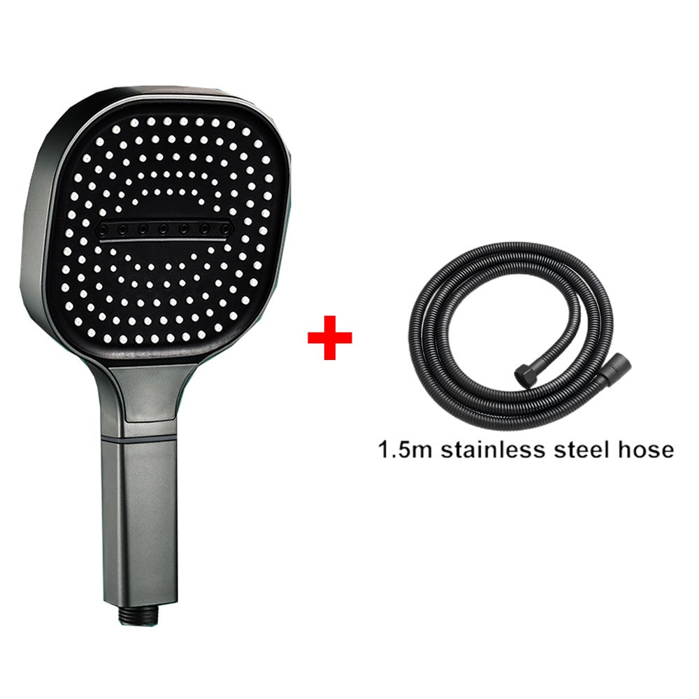 Chuveiro de alta pressão com painel grande de 13CM, com filtro, 3 modos, bico de pulverização de grande fluxo, chuveiro quadrado para banheiro