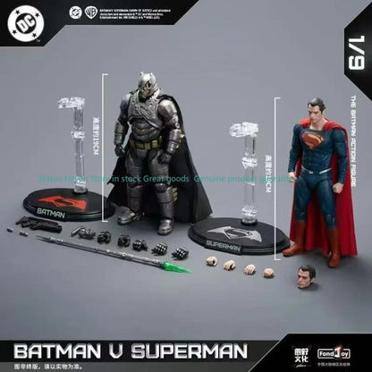 Pré-venda NOVO Original DC Fondjoy BVS Armored Batman Battle Damaged Superman Figure Set 1/9 Batman vs Superman?A Origem da Justiça