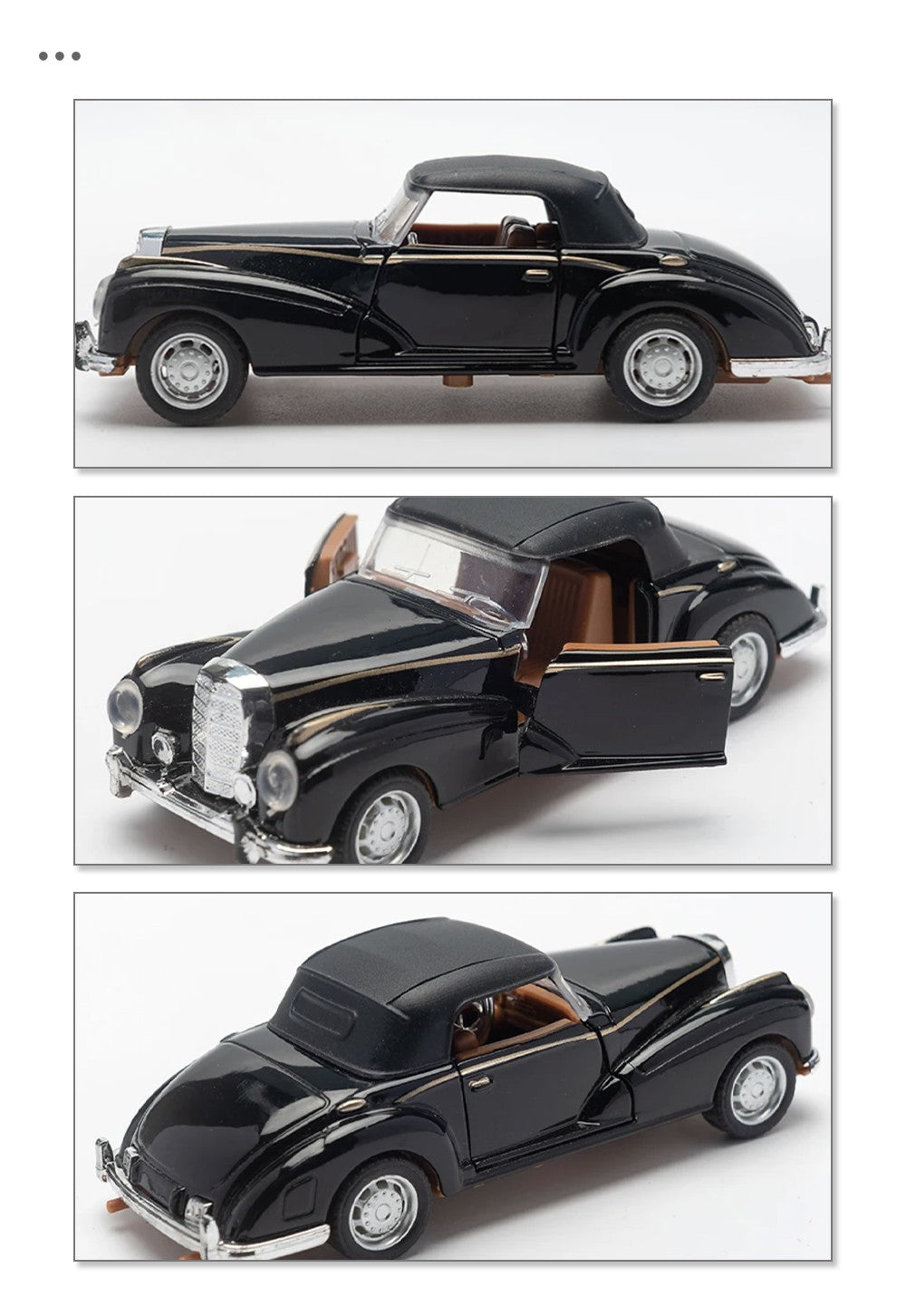 1:32 Alloy Diecast Mustang GT Classic Vintage Car Model Pull Back Car Miniature Vehicle Replica For Collection Gift for Kid