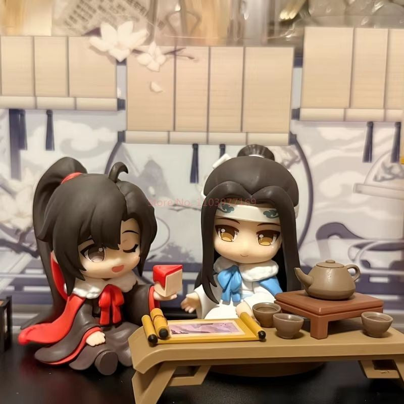 Mo Dao Zu Shi Cloud Deep Series Anime Figurine - Wei Wuxian Lan Wangji Q-Version Action Toy Model Collectible Gift for Fans
