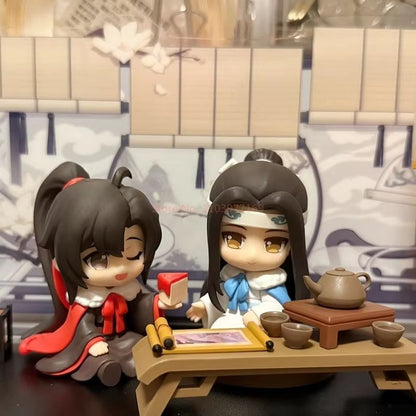 Mo Dao Zu Shi Cloud Deep Series Anime Figurine - Wei Wuxian Lan Wangji Q-Version Action Toy Model Collectible Gift for Fans