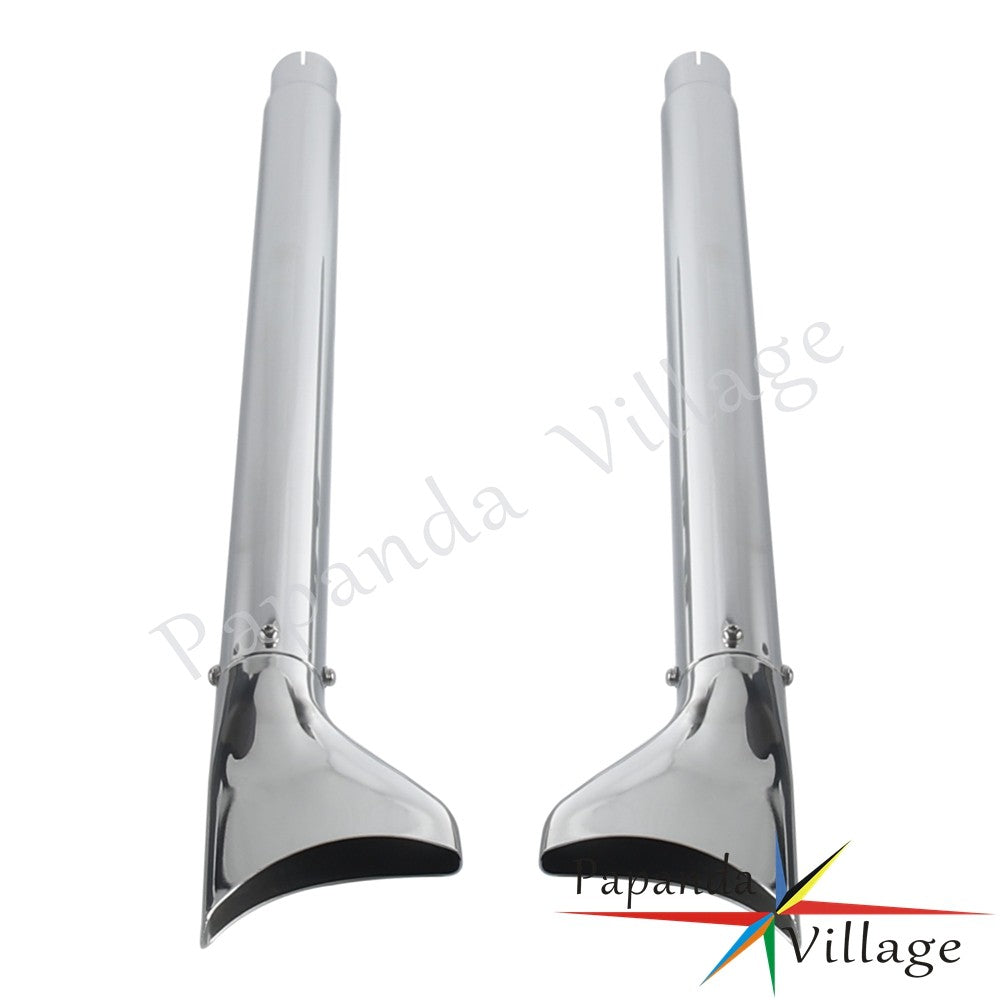 Old School Chrome 33/36/39/42 inch Fishtail Exhaust Mufflers For Harley Softail FLS FLSS FXSTDI  FXCW  FLSTFBS 2007 - 2017