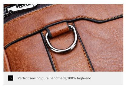 JEEP BULUO Luxury Brand Men Crossbody Messenger Bags Business Casual Handbag Male PU Shoulder Bag Large Capacity