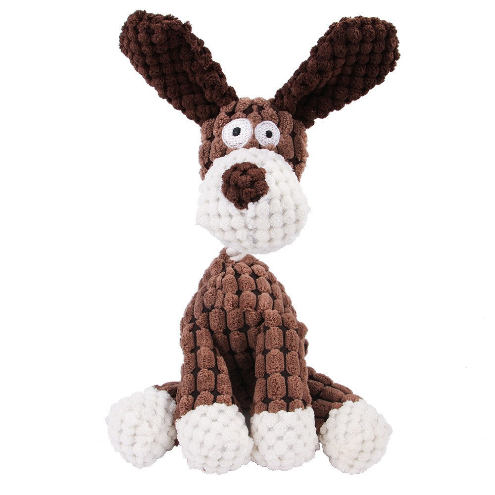 Brinquedo de Pelúcia para Cães Mordedor de Cordeiro, Macaco, Porco com Som, Treinamento de Ventilação, Suprimentos para Limpeza de Dentes de Cães, Brinquedos para Cães Grandes