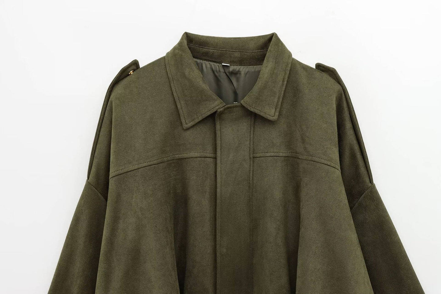 Fashionable Velvet Jacket Women's Outerwear 2025 New Style Streetwear Polo Collar Long Sleeve Regular Fit Polyester Fiber