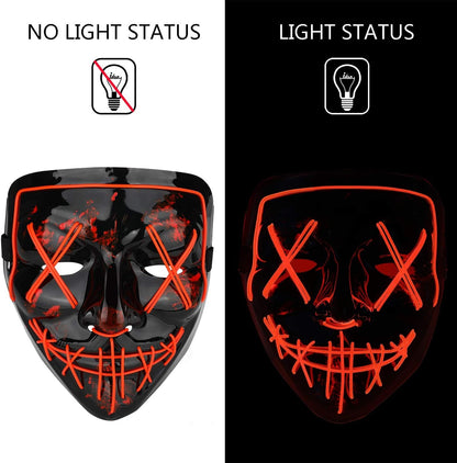 Wireless Bar Music Festival Neon Purification Mask Carnival Party Mask Glow in the dark Cosplay costume supply