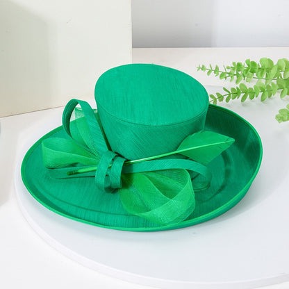 Fashion Luxury Feather Tea Party Church Photography Hat Elegant Flower Female Wide Brim Banquet Fascinator Wedding Formal Hats