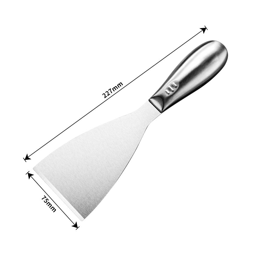 Espátula de Aço Inoxidável de Peça Única para Massa, Ferramenta de Gesso, Raspador de Massa, Espátula Raspadora para Rejunte de Azulejos de Chão e Parede