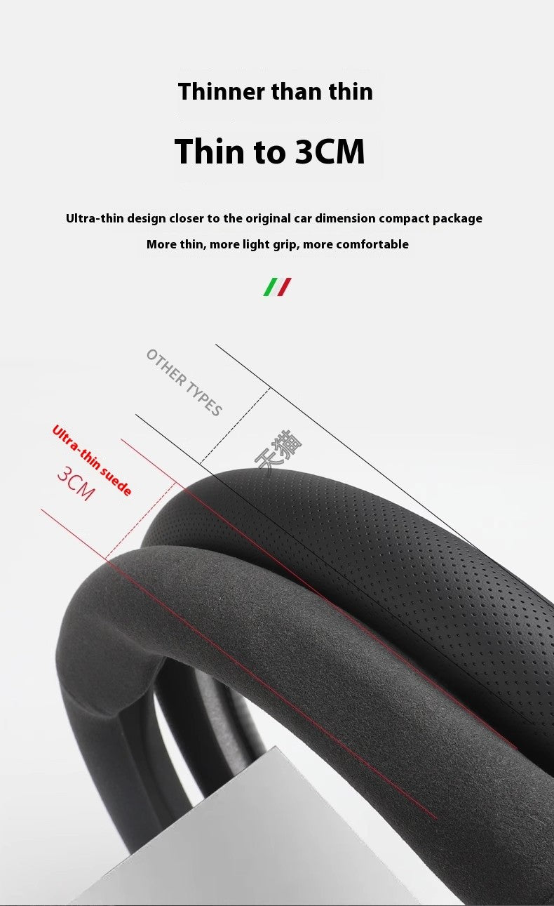 Car Suede Anti-Slip Steering Wheel Cover For Volkswagen Passat Golf 5 GTI Beetle Tiguan Touareg Polo T-ROC T-Cross Magotan Jeeta