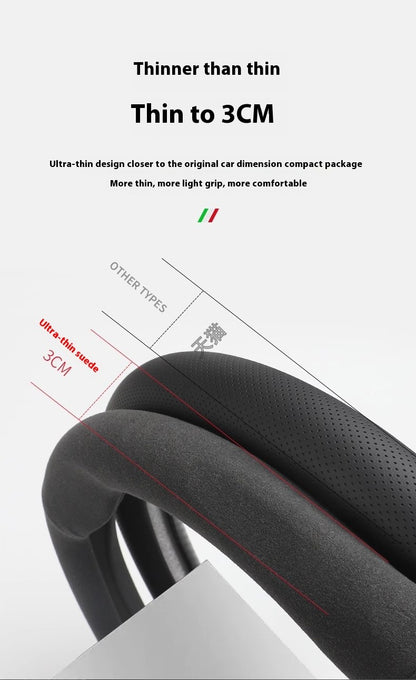 Car Suede Anti-Slip Steering Wheel Cover For Volkswagen Passat Golf 5 GTI Beetle Tiguan Touareg Polo T-ROC T-Cross Magotan Jeeta