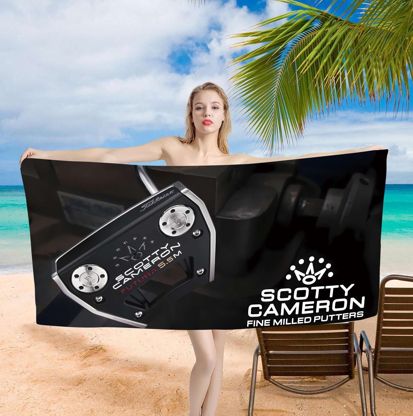 Beach Towel S-Scotty C-Cameron Printed Towel White thread One Piece Anime Bath Towel 75x150cm Bathroom Shower Washcloth Home