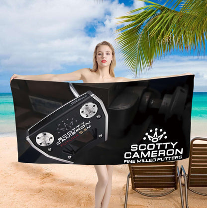 Beach Towel S-Scotty C-Cameron Printed Towel White thread One Piece Anime Bath Towel 75x150cm Bathroom Shower Washcloth Home