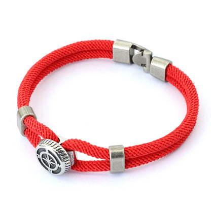 Nova Pulseira Bússola Masculina Viking Corda Náutica Bracelete Feito à Mão Trançado Acessórios Surfista Homem Pulseira Fio Náutico