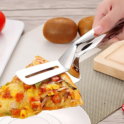 1 Pinça de Cozinha em Aço Inoxidável para Churrasco, Pão, Clipe Durável, Pá para Fritura, Pá para Peixe Frito, Utensílios Domésticos de Cozinha