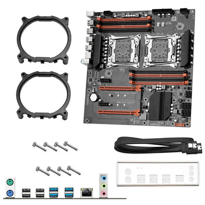 MOUGOl X99 Dual CPU Gaming Motherboard DDR4 M.2 NVME USB3.0 E-ATX LGA2011-3 Support Xeon E5 2680 V4 CPU Server Motherboard