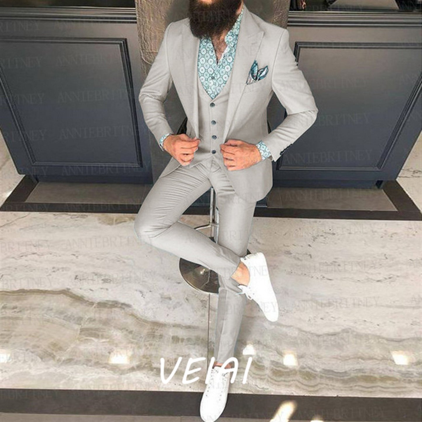 CustomizedMen Slim Fit Suits 3 Pieces Tailored Oversize Men Blazer Dress Groom Wedding Man Suit 2022 Fashion Tuxedo Jacket Vest