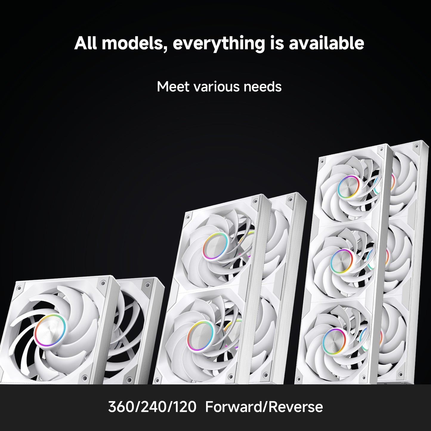 120/240/360mm ARGB PC Case Fan Monolithic Structure Water-Cooled Fan PWM Forward/Reverse Fan Kits Jungle Leopard Starlink Lite