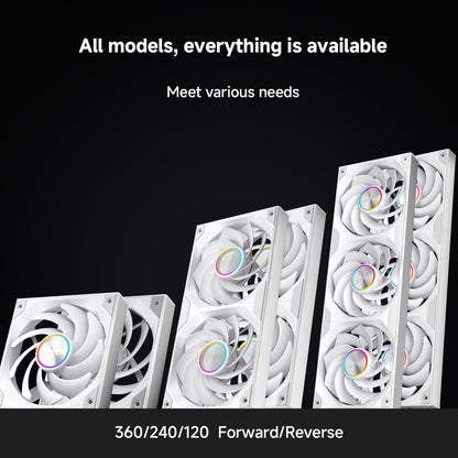 120/240/360mm ARGB PC Case Fan Monolithic Structure Water-Cooled Fan PWM Forward/Reverse Fan Kits Jungle Leopard Starlink Lite