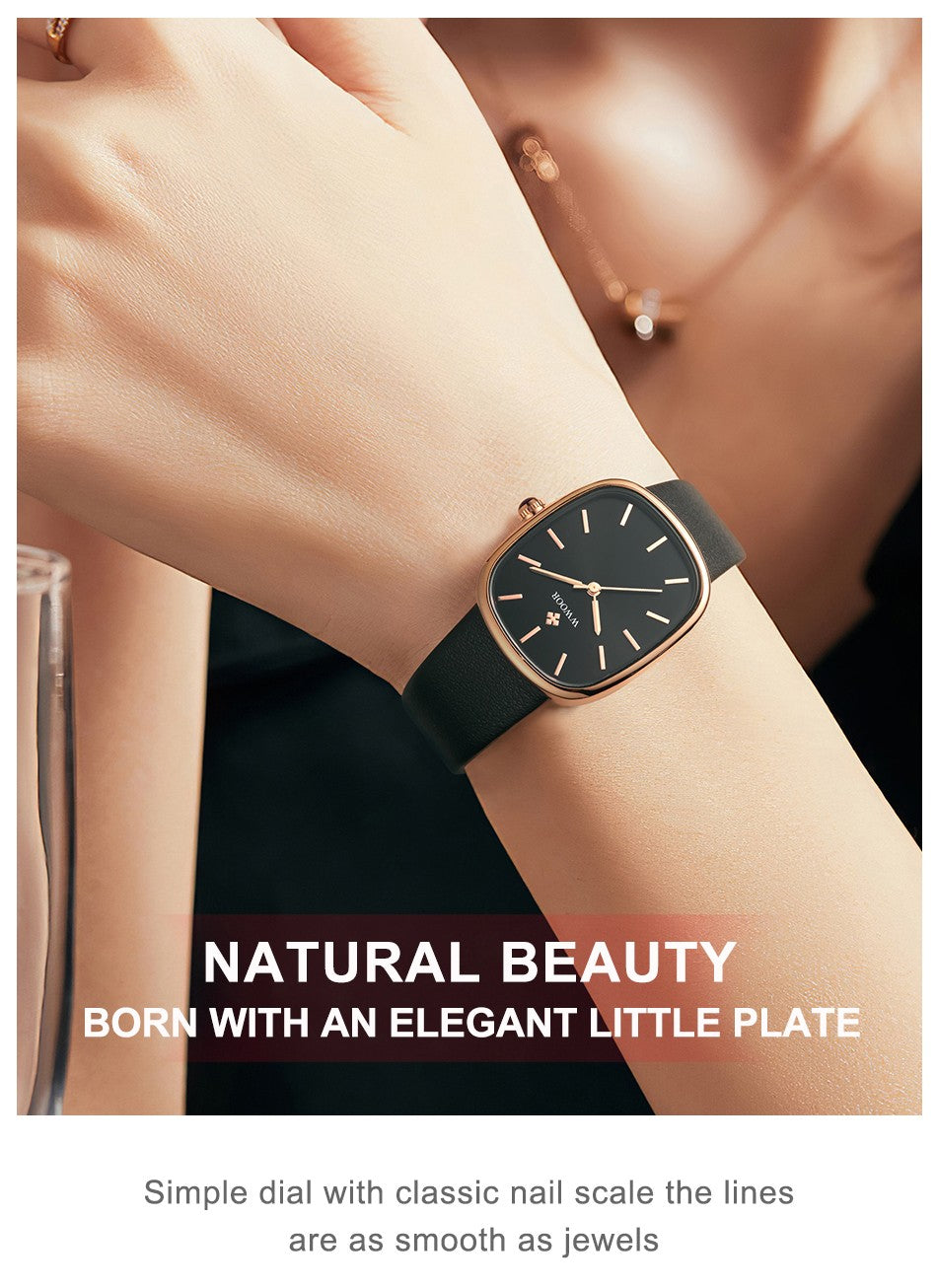 WWOOR New Reloj Fashion Women's Bracelet Watch Luxury Brand Elegant Dress Quartz Clock Waterproof Top Ladies Wristwatch Gift Box