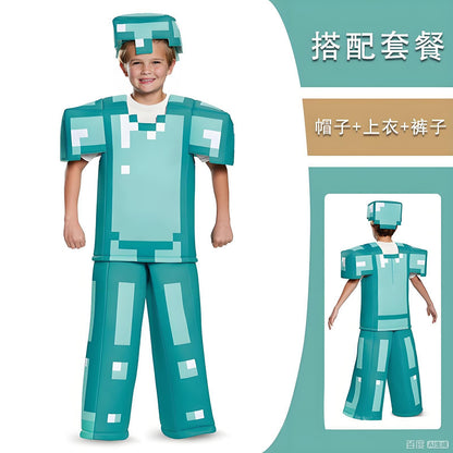 Diamond style armor in the block world | cosplay costumes for game characters | adult wearable armor