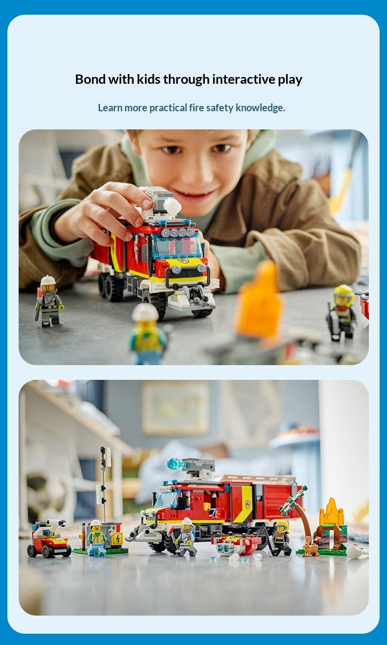 Série Lego City 60374 60373 60411 Navio de Resgate de Incêndio Blocos de Montar de Quebra-Cabeça Brinquedos Infantis Presentes de Natal