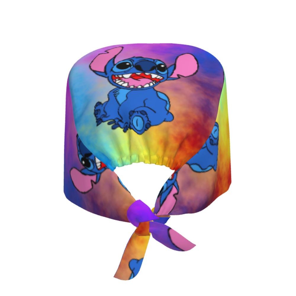 Custom Retro Cartoon Cleaning Working Cap Comfortable  Stitch Ohana Scrub Cap Surgicals Hat Nurse Scrubs Hat For Dentist