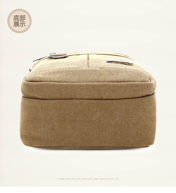 Canvas Shoulder Bag Men's New Korean Style Canvas Messenger Bag Outdoor Leisure Travel Portable Shoulder Bag Purse Handbag