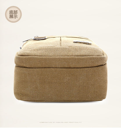 Canvas Shoulder Bag Men's New Korean Style Canvas Messenger Bag Outdoor Leisure Travel Portable Shoulder Bag Purse Handbag