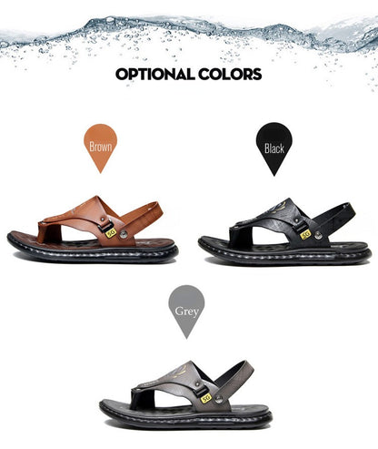 Brand Men's Sandals Summer Soft soled Anti slip Beach Shoes Male  Outdoor comfortable Men slippers Luxury High Quality sandalias