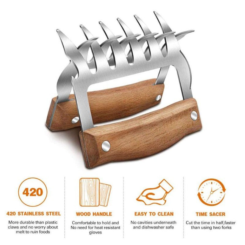 1pc Bear Claws Barbecue Fork Pull Shred Pork Shredde Manual Meat Clamp Roasting Fork Kitchen Tool Bbq Accessories Free Shipping