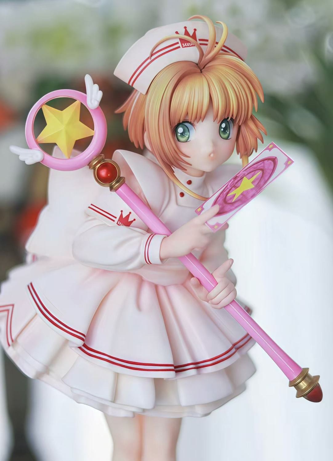 Boneco PVC Anime Cardcaptor Sakura Quente - Kinomoto Sakura Colecionável Decoração de Mesa Modelo Estátua Presente de Aniversário
