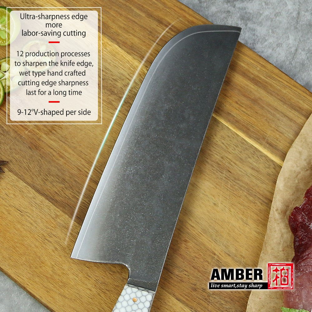 Conjunto de 3 facas de cozinha japonesas afiadas Damascus para Chef e Nakiri, lâmina de aço revestida de 3 camadas com cabo de resina e espaçador G10