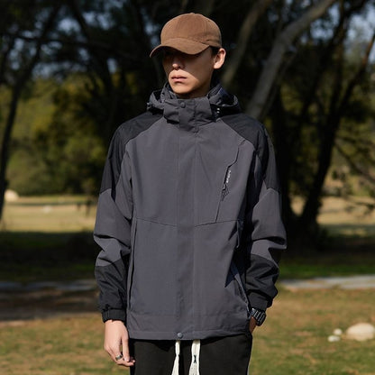 Men's Women's 2025 New Winter Jacket 3 in 1 Waterproof Windproof Detachable Outdoor Hiking Climbing Shell