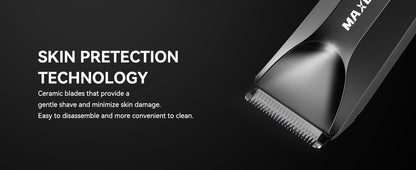 MAXGROOM Man Body Hair Trimmer IPX7 Waterproof Pubic&Groin Hair Groomer Electric Ball Shaver with LED Light Rechargeable Trimmer