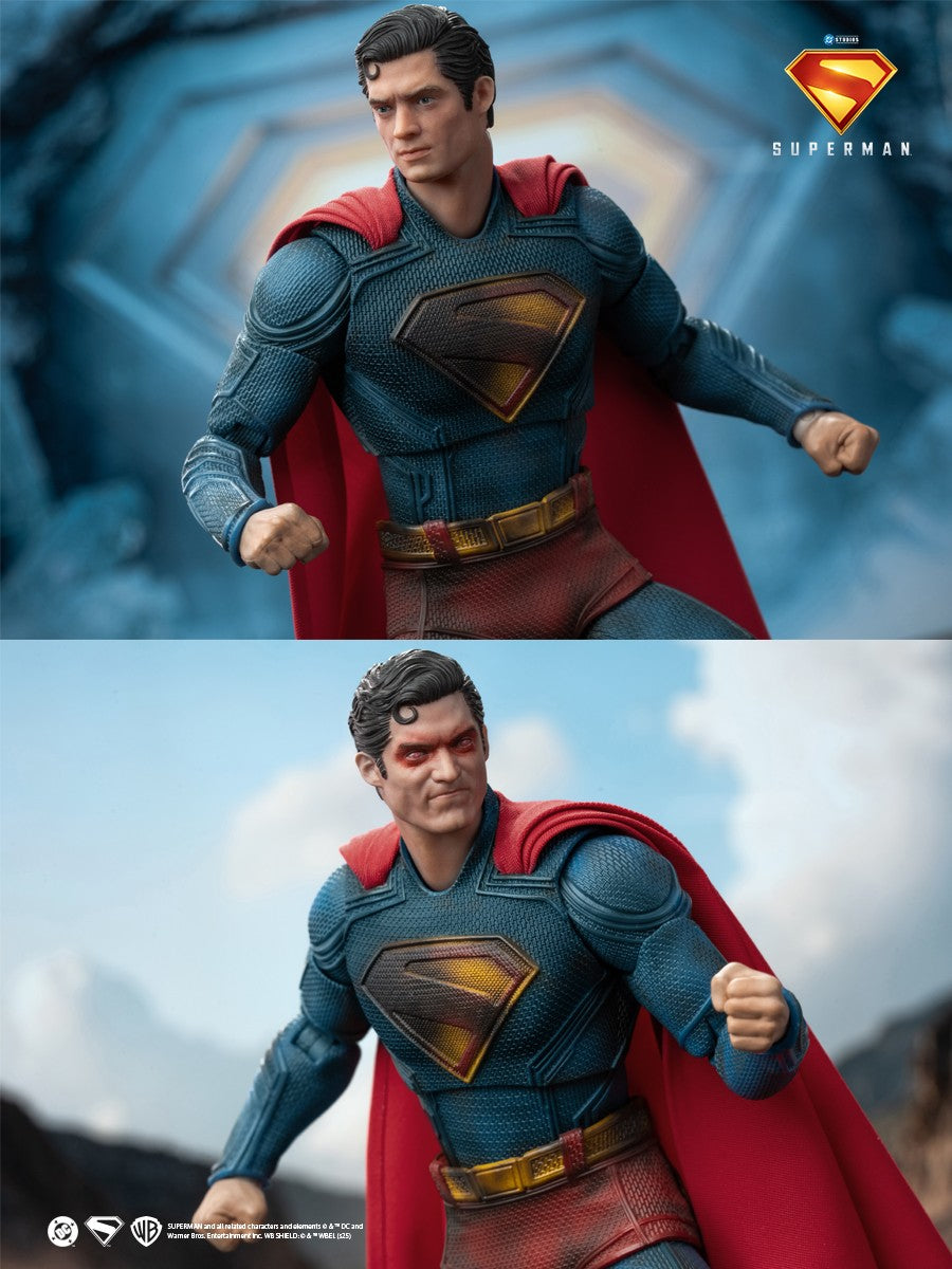 2025 Boneco de Ação Original Fondjoy David Corenswet Superman 1/9 Novo Boneco Superman Articulado em PVC Brinquedo Infantil Presente para Menino