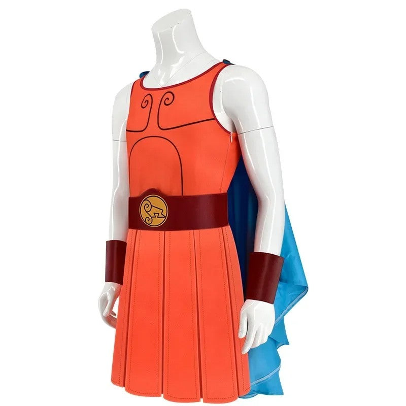 Anime Hercules Cosplay Costume Strongman Jumpsuit Cape Cloak For Men Women Suits Superhero Bodysuit Zentai Halloween Party