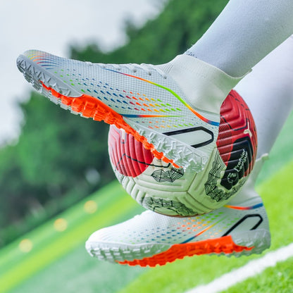 MenOutdoor Football Boots Professional Training Soccer Shoes Soccer Cleats Turf Futsal Match Grass Unisex Non-slip Breathable